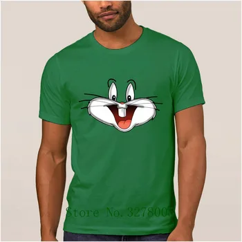Blagovna znamka La Maxpa Modi Mens T Shirt Bugs Bunny Majica s kratkimi rokavi Moški T-Shirt Mens Pomlad Jesen Bombaž Oblačila Tshirt Moški