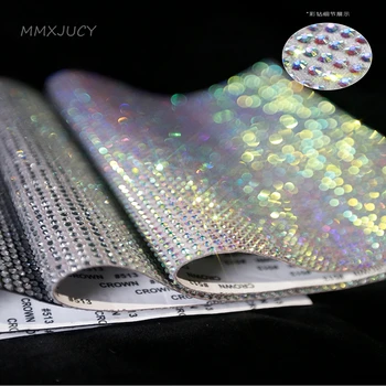 Bling Kristalno Nosorogovo Diamond Lepilo Nalepke za Avto Telo Zunaj & Notranje zadeve DIY Volan Anti-slip Kritje Dekor