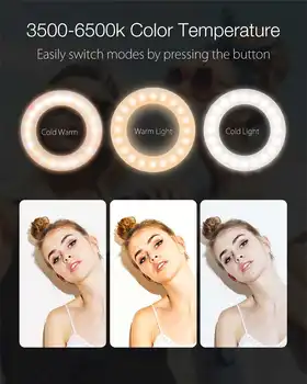 BlitzWolf BW-SL0 LED Selfie Obroč Fill Light Clip-on Lepoto Polnilna Luč za Mobilne Telefone, Fotografija, Video, LED Obroč Svetlobe