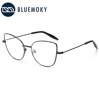 BLUEMOKY Mačka Oči Zlitine Recept Očala Moških Ultralahkih Očal Okvir Kratkovidnost Daljnovidnost Očala Moški Kovinski Optičnih Očal