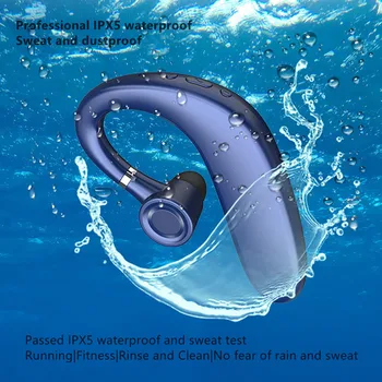 Bluetooth 5.0 Slušalka z Mikrofonom 35Hours za Vožnjo Srečanje IPX5 Nepremočljiva Športne Slušalke Dolg Čas Pripravljenosti