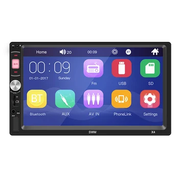 Bluetooth AUX Auto Stereo Vodja Enote Touch HD predvajalnikih Dvojno 2 DIN avtoradio 7 palčni Zaslon