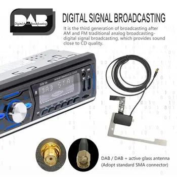 Bluetooth Car Stereo Radijski Sprejemnik, Z Daljinskim upravljalnikom En Din Digital Media Receiver Podpora FM/AM/RDS/DAB/DAB +/MP3