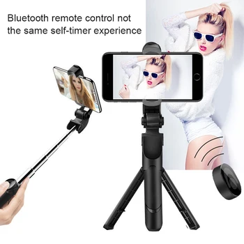 Bluetooth Nadzor Selfie Palice Stojala Za 360° Daljinski Krmilnik Prenosna Zložljiva Selfie Stojalo Artefakt Palico Clamp Nosilec Za Kamero