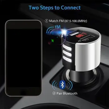 Bluetooth Prostoročni Komplet FM Modulator Adapter Polnilec MP3 Sprejemnik Avto Avto Bluetooth Audio (zvok Bluetooth USB2.0 Igrajo P9V8
