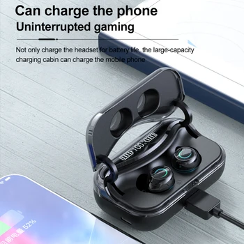 Bluetooth Slušalke, Brezžične Slušalke Smart Touch Kontrole Šport na Prostem Slušalke Samodejno Seznanjanje Čepkov z LED Power Prikaz Primera