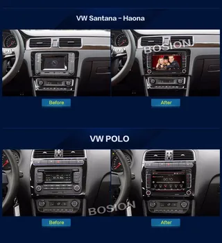Bosion Android 2G+32 G Avto DVD Navigacijo GPS Wifi+Bluetooth+Radio Autoradio 2 Din Za Volkswagen GOLF 4 5 6 POLO, PASSAT TIGUAN
