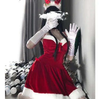Božič Božič, Gospa Božiček Cosplay Kostum Seksi Perilo Zajček Dekle Cev Obleko Devica Natakarica Enotna