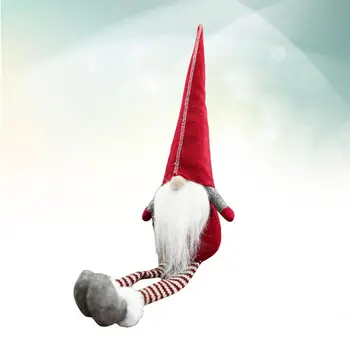 Božič Gnome Santa švedska Skandinavske Tomte Nisse z Dolge Noge Domačo Mizo Dekoracijo Plišastih Lutka Darilo za Rojstni dan (Rdeča)
