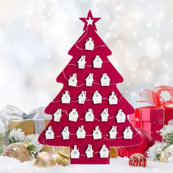 Božični Koledar Visi Božično Drevo Obliko Odštevanje Koledar za Otroke Darila Božič Stranka Ornament Dobave
