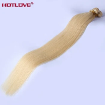 Brazilski Lase 613 Medu Blondinka ravne lase, Človeških Las 1/3/4 Snope 8-26 centimetrov Mešani Vezavi Snope Remy Las Razširitve