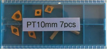 Brezplačna dostava 10 mm 7pcs/set tincoated vložki, uporabite za indeksiranih karbida obračanja orodje set, za stružnica rezalno orodje set