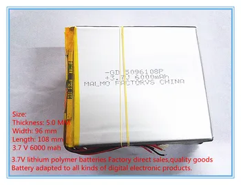 Brezplačna dostava za 3,7 V litij-polimer baterija 6000 mah veliko zmogljivosti PDA tablični RAČUNALNIK MID 5096108