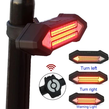 Brezžični Daljinski upravljalnik Kolo Svetlobe USB za Polnjenje vgrajene Baterije Luč Kolo Kolesa, Kolesarska Oprema Rep zadnje luči