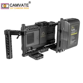 CAMVATE Nastavljiv DSLR Kamera Spremlja Celotno Kletko Ploščad Z Dvojno Sir Ročaj & Kamera Video V ključavnico, Hitro Sprostitev Baterije Tablice