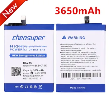 Chensuper 3650mAh BL246 Baterija Za Lenovo VIBE STREL Z90 / Z90-3 / Z90-7