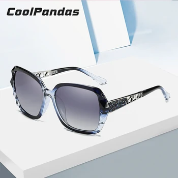 CoolPandas blagovne Znamke Luksuzni Design Prevelik Polarizirana sončna Očala Ženske Modni Potovanja Prizmatični Ženska Očala gafas de sol mujer
