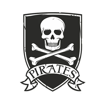 Dawasaru Pirati Lobanje Jolly Roger Osebnost Avto Nalepke Nalepke za zaščito pred soncem motorno kolo Avto Dekoracijo Pribor PVC,13 cm*9 cm
