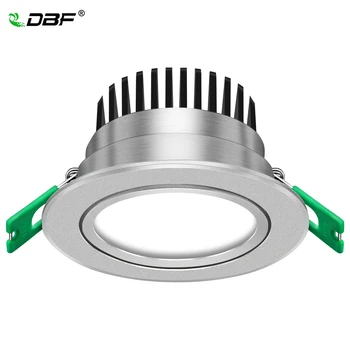 [DBF]Srebrno Ohišje Motnega Len LED Vgradni Downlight, Svetlejši Epistar COB LED Stropni Spot Svetilka 5W 7W 10W 12W z Transformator