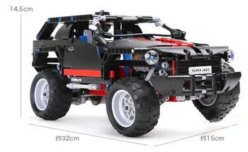 DECOOL tehnika 3341 589pcs Prevoz SUV dirkalnika Model Gradnik izobraževalne igrače za otroke