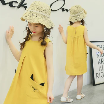 Dekleta Obleke 2020 poletje Dekle Obleko mačka Design Baby Dekleta Oblačenja Otroci Obleke Za Dekleta Priložnostne Obrabe, Otroci, Oblačila 6 8 10 12