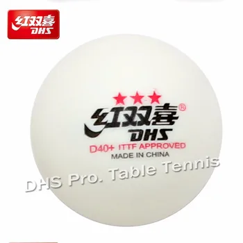 DHS 3-Star D40+ Namizni Tenis Kroglice (3 Star, Nov Material 3-Star Seamed ABS Kroglice) Plastični Poli Ping Pong Žogice
