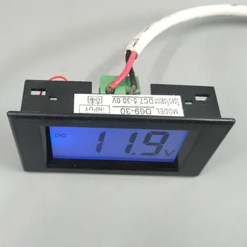 Digitalni LCD Panel Voltmeter DC 7.5-30V Modra backlingt DC Monitor napetost meter