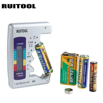 Digitalni Tester za Baterije Baterija LCD Zaslon Za C/D/N/AA/AAA/9V Baterije /1.55 Proti Gumb Celice Gumb Cell Kapaciteta Baterije Preverite