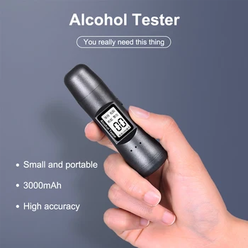 Dih Tester Prenosni Breathalyzer Analyzer LCD Detektor Ročni Digitalni Alkohol Tester z USB Polnilne Digitalni Alkohola