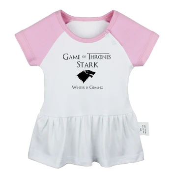 Direwolf Hiše Stark od Winterfell Prihaja Zima Newborn Baby Dekleta Obleke Malčka Dojenčka Bombaž Oblačila