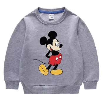 Disney Mickey Mouse Hoodie Risanka Tiskanje Baby Dekleta Hooded zgornji del Trenirke otroških Oblačil Dekleta, Fantje, Puloverji Outwear