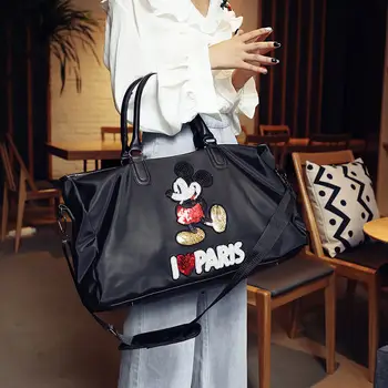 Disney novo vezene Mickey torbici dame potovanje prenosni ramenski diagonalno vrečko, velike zmogljivosti, vodotesna vrečka