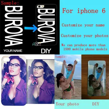 DIY za oblikovanje po meri lastno ime Prilagodite tiskanje fotografije sliko telefon primeru kritje za iphone 6