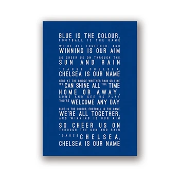 Doma Dekor Platno Chelsea FC Zgleduje Besedilo Pesmi HD Tiskanje Slik Modularni Slike Sodobno umetniško delo, Spalnica Steno Umetnost Plakata