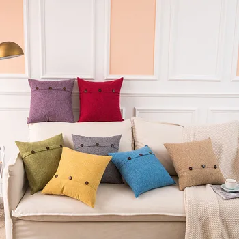 Doma preprost stil perilo dvojno iglo kokosovo sponke objem prevleke navaden kavč dekorativne blazine pokrov p18