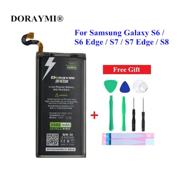 DORAYMI Telefon Baterija za Samsung GALAXY S6 Rob S7 Rob S8 S6Edge S7Edge G920 G925 G930 G935 G950 Zamenjava Bateria + Orodja