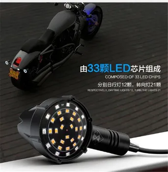 DUH ZVERI Motocikel Turn Luči, Spremenjen vodoodporna LED Dekorativni Dodatki Opozorilne Luči Motorji Dnevnih Luči