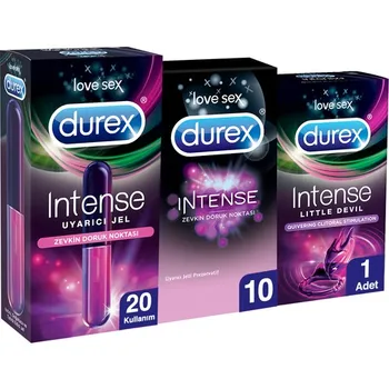 Durex Intenzivno Prosti Čas Paket-Kondom + Gel + Vibracijska Obroč Spola, Želijo Krepitev Učinek
