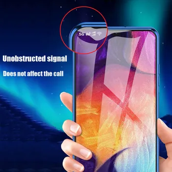 Dvojni Stranski 360-Stopinjski Magnetni Adsorpcije Steklo Ohišje Za Samsung Galaxy S9 S10 S9 Plus S10E 5G A8 2018 Telefon Primeru Zajema