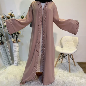 Eid Dubaj Abaya Kimono Femme Turčija, Muslimani Moda Obleko, Hidžab Haljo De Moda Musulman Evropski Islam Oblačila Za Ženske Vestidos
