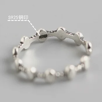 ElfoPlataSi Resnično 925 Sterling Silver Fashion Elipse INS Odpiranje Prst Prstan Za Ženske svate S925 Nakit Darilo Y3-17