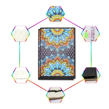 EverShine 5D Diamond Slikarstvo Zvezek Mandala DIY Posebno Obliko Zvara Vezenje Kompleti Navzkrižno Šiv Diamantno Art Darilo