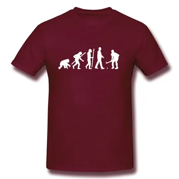 Evolution Področju Hockeyer T Shirt Smešno Darilo Za Rojstni Dan Za Moške Oče, Oče, Mož, Fant, Kratek Rokav, O Vratu Bombaža T-Shirt