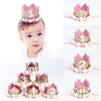 Fant/Dekle Prvi Rojstni dan Uslug za Otroke Krono Klobuki Baby Tuš Favorizira Eno 1. v 2. letnik Princesa Skp Osebno Darilo