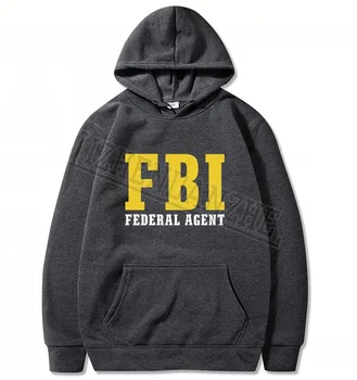 FBI Hoodies agent tajne službe policijsko CIA Osebje Moški Puloverji s kapuco Pomlad Jesen Moški Priložnostne Hoodies Moških in žensk Majica Vrhovi