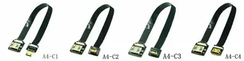 FPV Micro HDMI-Mini HDMI 90 Stopinj Adapter 5 cm-100 cm FPC Traku Ravno HDMI TV Kamera Kabel Igrišču 20pin Vtič Priključek