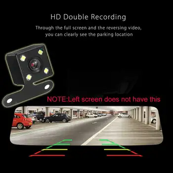 Full HD 1080P Avto DVR Kamera v Avtomobilu Podatkov Diktafon 4.3/3,5-palčni Rearview Mirror Digitalni Video Snemalnik Dual Objektiv Kamere