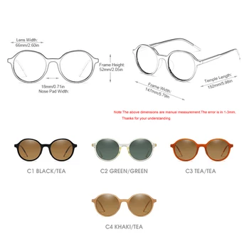 FUQIAN Moda Krog Polarizirana sončna Očala Ženske Priljubljena Majhna Plastična Ovalne Ženska sončna Očala Lahka Teža Vožnje Očala UV400