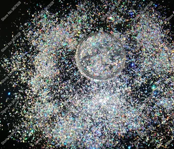 Galaxy Holografski Laser Silver Nezakonitih Nohtov Bleščice Svetlo Učinek Luskast Oblike za Nohte Art Bleščice Obrti odlikovanja