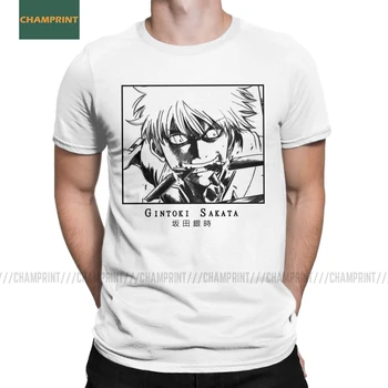 Gintama Gintoki T-Majice Moške Manga Elizabeth Devica Sama Katsura Kagura Raca Anime Cotton Tee Kratek Rokav T Shirt 4XL 5XL